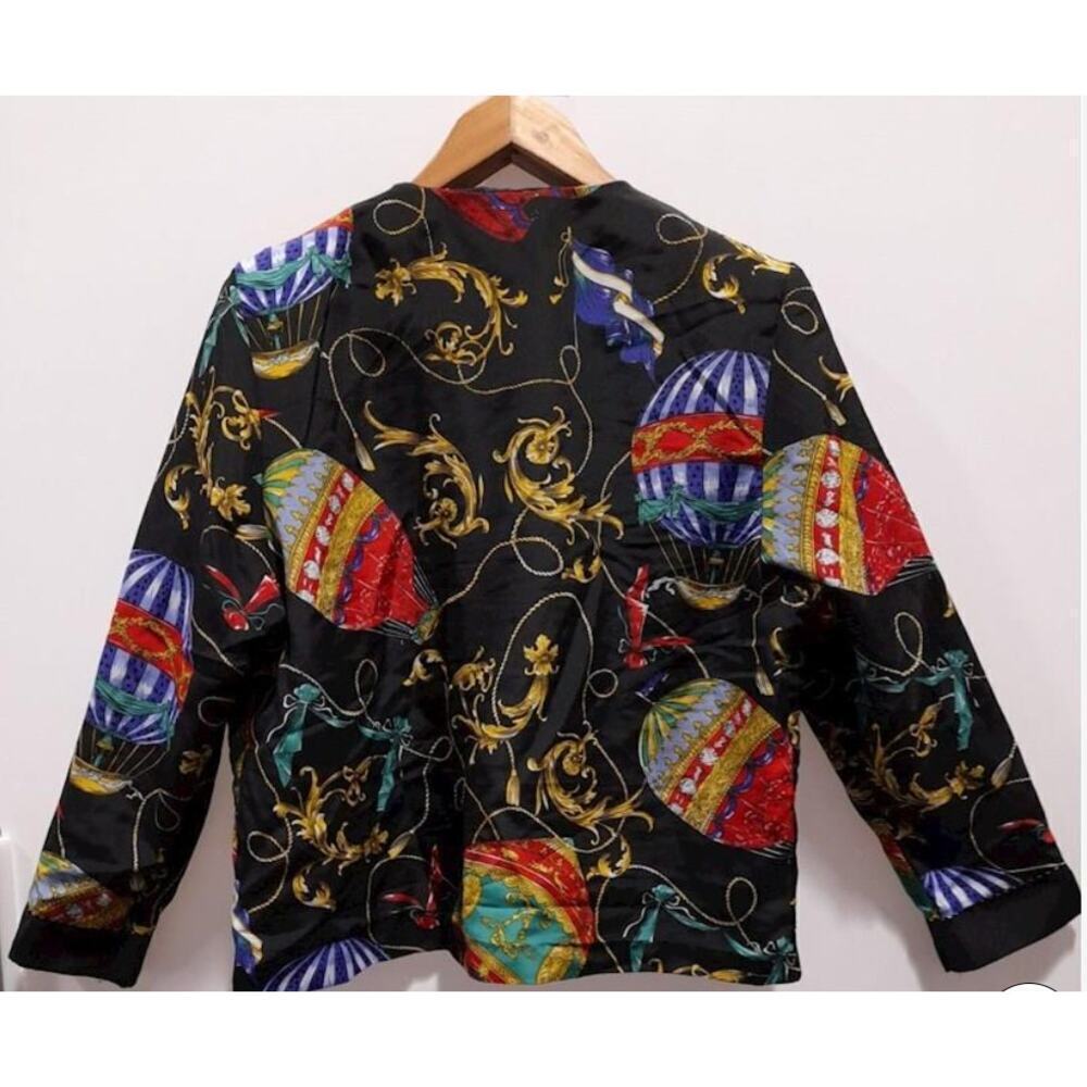 Vintage Around Town‎ Quilted Front Jeweled Black/Red 14
